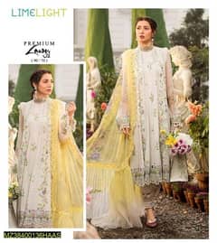 3 piece women's unstitched Lawn Embroidered suit