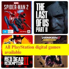 PlayStation- All digital games available
