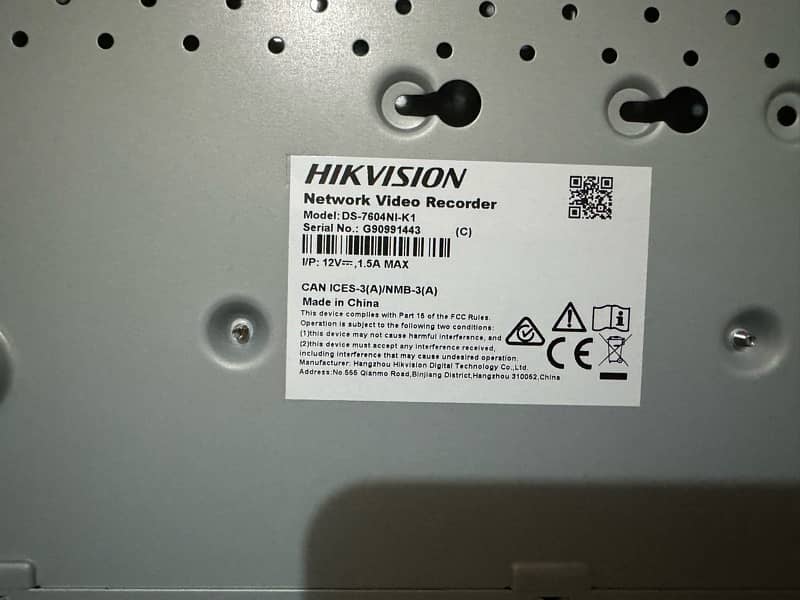 Hikvision NVR 4 Ch 3