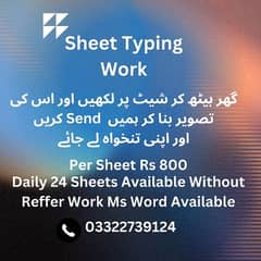 Online Assignment/ Typing Work Available