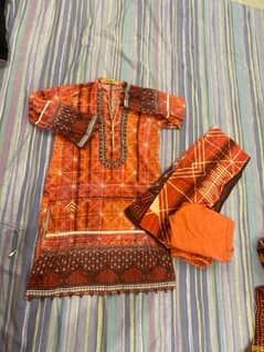 Bonanza satrangi stitched 3piece dress