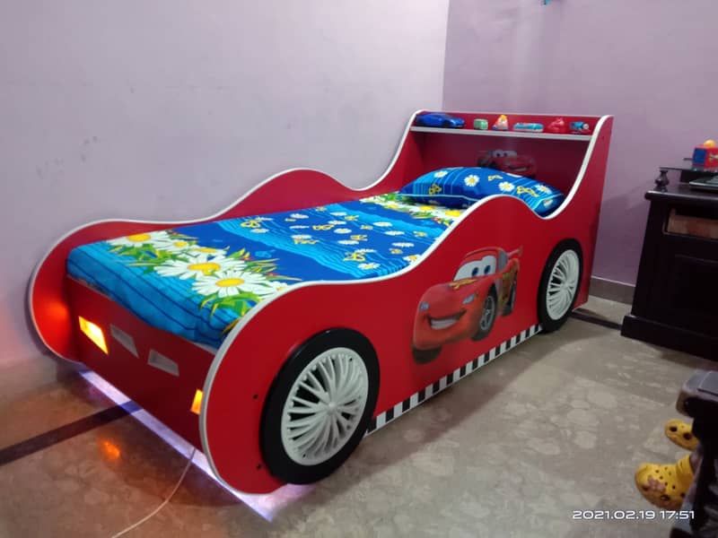 Car Bed for Bedroom, Kids Single Beds Sale in Pakistan 0