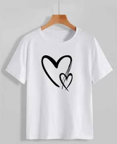 New design Heart shape Tshirt is available. With free delivery charges.