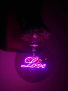 4Watt Pink Love BuLB Led Filament Text Bulb - Love (Pink), Filament