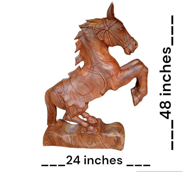 Creative Wooden Horse, Standing Horse, Wooden Horse Sculpture. 0