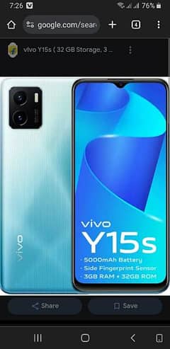 vivo y15s Android 12 version 3gb 32gb  he pta offical approve