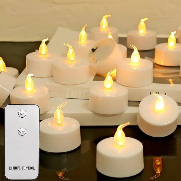 TEYNEWER FLAMELESS LED TEA CANDLES WITH REMOTE 2