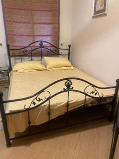 wroght rot iron bed set - complete set