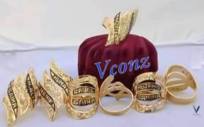 customised gold plated name ring