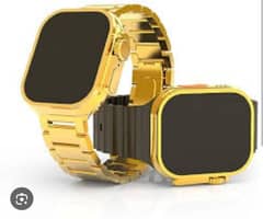 Smart Watch Gold with Ear Buds Ear Pods