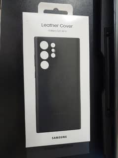 Samsung S22 ultra Black Original Leather Cover