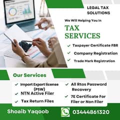 Tax Filer NTN Sales Tax Income Tax Return Tax Consultant Other service