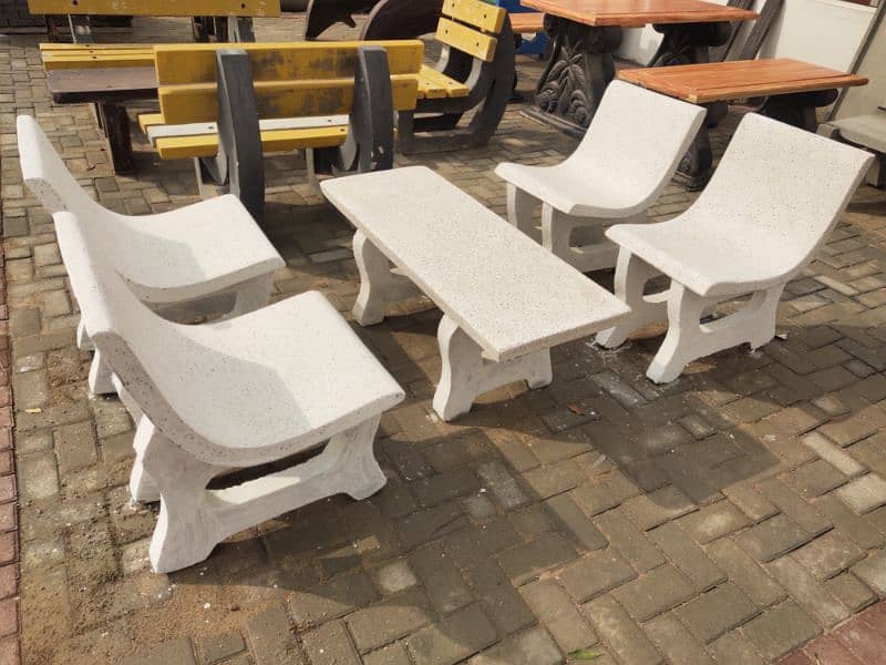 Concrete table chairs set-Durable outdoor furniture 1