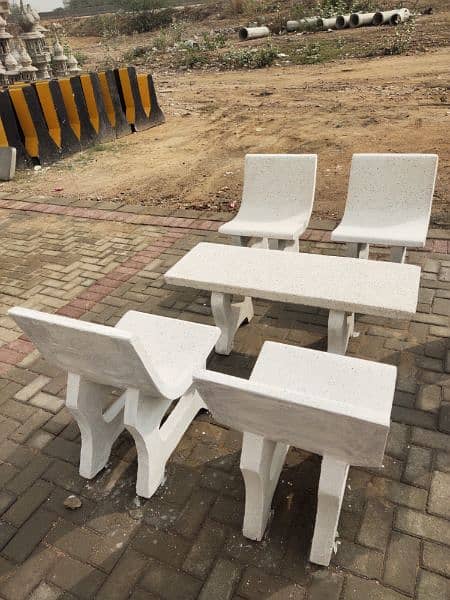 Concrete table chairs set-Durable outdoor furniture 4