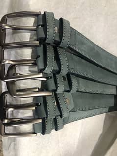 leather belt Grey color