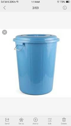 Plastic water storage Balti Balta bucket