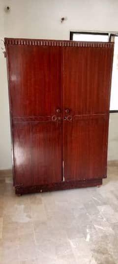 brown wooden wardrobe/closet/cupboard