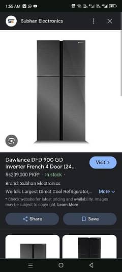 DFD 900 Glass Door Inverter
Multi Door Refrigerator