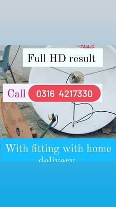 Dish antenna 4k-hd kam rates 1080 call 0316 4217330