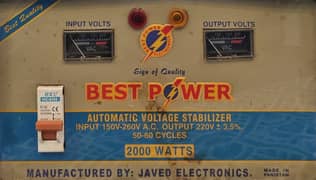 Voltage Stabilizer 2000 Watts