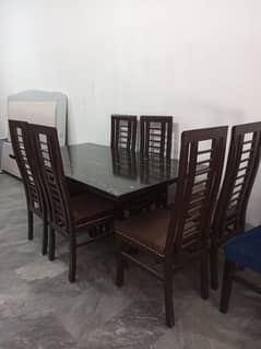 luxury dining table/shesham wood chairs/solid center table in lahore