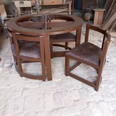 dining table/wooden chairs/solid wood table/4seater dining