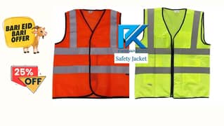 Safety Jacket / Safety Vests - Yellow / Orange Blue / Red Color Reflec