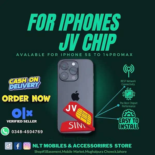 JV CHIP SIM IPHONE 7 8 plus Xs Xr 11 12 13 pro max Gevey unlock nonpta 0