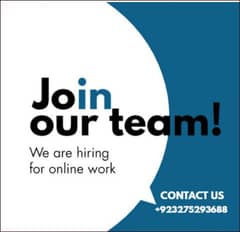 Online Job/Full-Time/Part Time/Home Base Job, Boys and Girls Apply Now