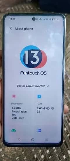 Vivo Y36 10/10 condition Only 1 month used 12 months guaranty