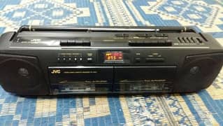 JVC tape recorder dubel casst player 4 band radio digital screen