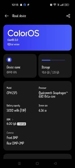 Oppo A76 6gb Ram 128gb Rom read add first