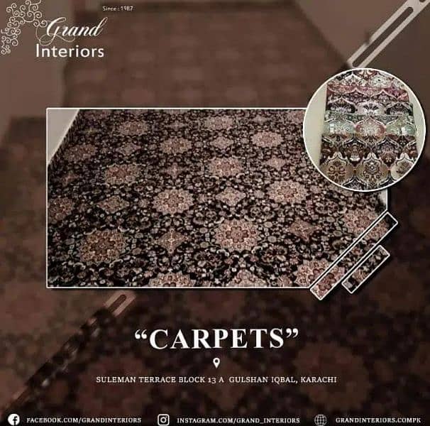 Wall to wall carpets full carpet room carpet by Grand interiors 0