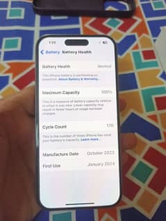 Iphone 15 pro non pta 100% battery health