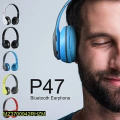 p47 Bluetooth headphones with excellent sound AUX supported