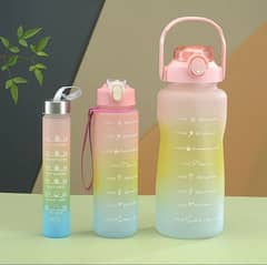 Pack of 3 Pcs Water Bottle Set for Sports & Outdoor, Gym & Fitness