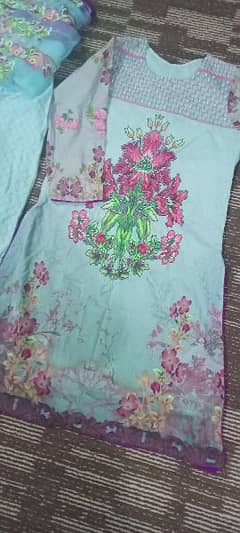 lawn embroided suit