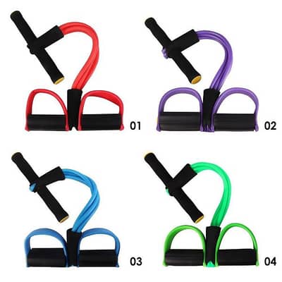 4 Tube Elastic Pull Rope Home Gym Sport Training Fitness Equipment