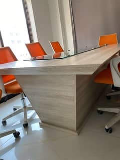 Conference/meeting table with 8 chairs