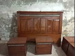Double Bed set , side tables & Dressing table