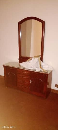 Wood Dressing table  with mirror