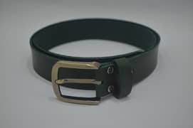 Cow leather belts Green color