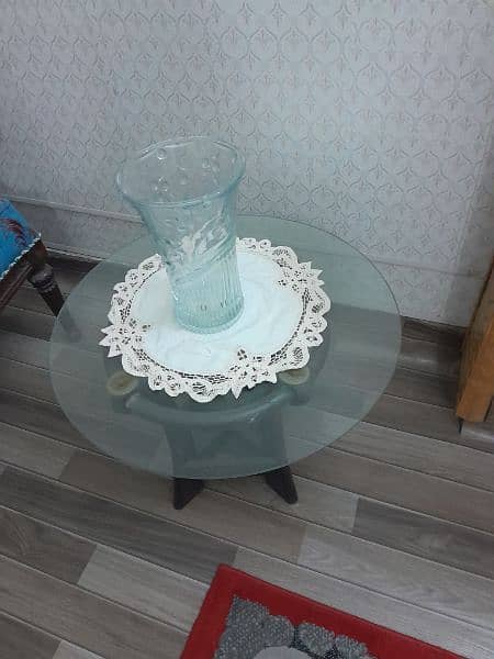 three glass tables in good condition 3