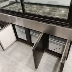 Salads bar cold counter chiller