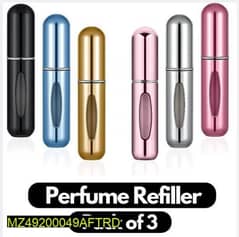 Perfume bottle. refillable. Pack of 3. To order WhatsApp no. 03178718905.