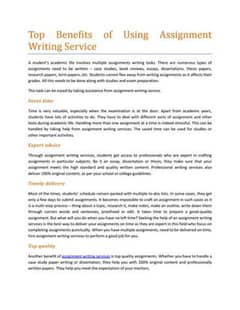 Assignment writing services