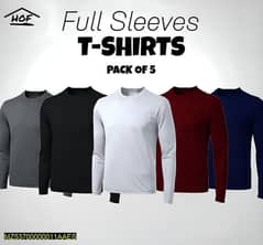 Pack of 5 plain T-shirts. Medium, large, X-Large size available