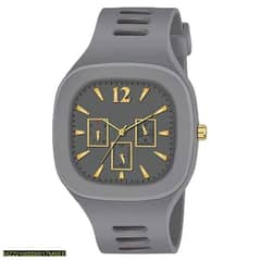 Mens silicon Analogue fashionable watch