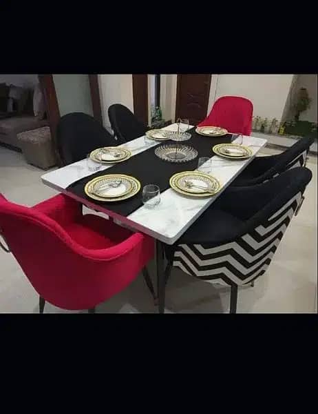 Dining table / 6 chairs dinning table / Dining table with 6 chairs 12