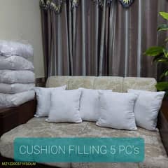 5 cushions polyester filled